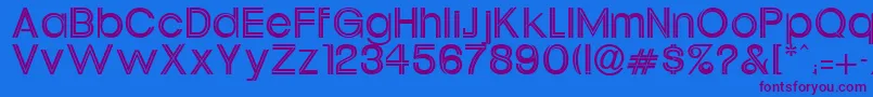 UrsulineRegular Font – Purple Fonts on Blue Background