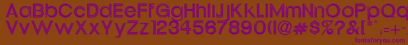 UrsulineRegular Font – Purple Fonts on Brown Background