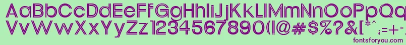 UrsulineRegular Font – Purple Fonts on Green Background