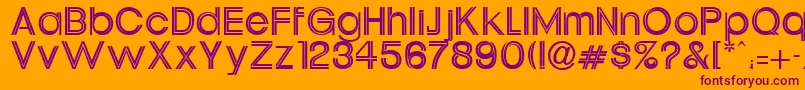 UrsulineRegular Font – Purple Fonts on Orange Background