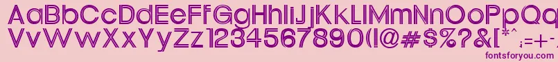 UrsulineRegular Font – Purple Fonts on Pink Background