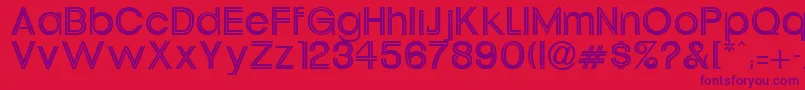 UrsulineRegular Font – Purple Fonts on Red Background