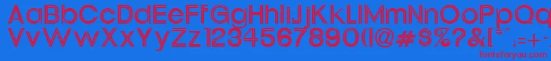 UrsulineRegular Font – Red Fonts on Blue Background