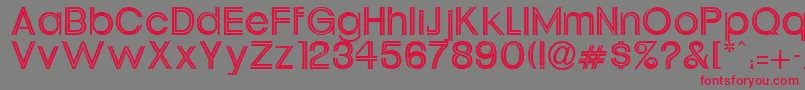 UrsulineRegular Font – Red Fonts on Gray Background