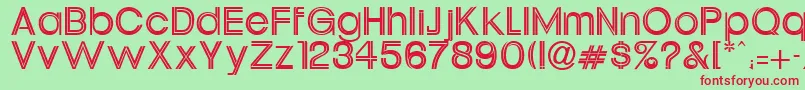 UrsulineRegular Font – Red Fonts on Green Background