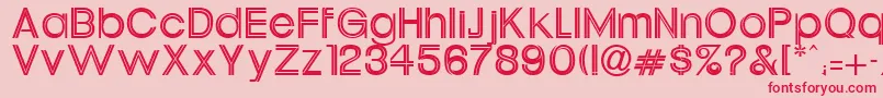 UrsulineRegular Font – Red Fonts on Pink Background
