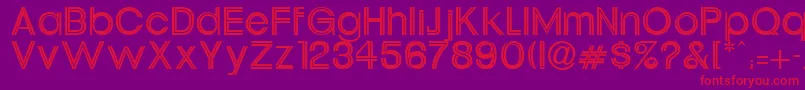 UrsulineRegular Font – Red Fonts on Purple Background