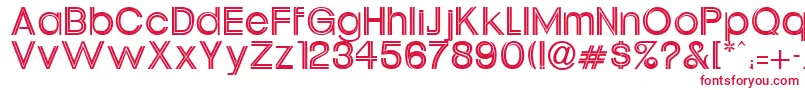 UrsulineRegular Font – Red Fonts on White Background
