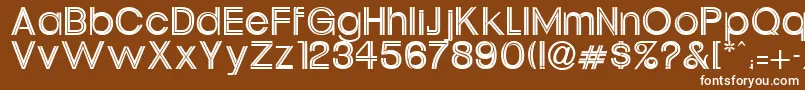 UrsulineRegular Font – White Fonts on Brown Background