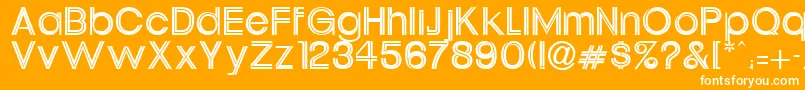 UrsulineRegular Font – White Fonts on Orange Background