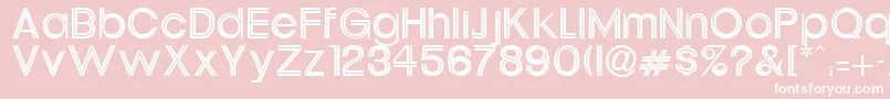 UrsulineRegular Font – White Fonts on Pink Background