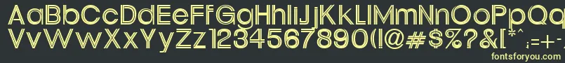 UrsulineRegular Font – Yellow Fonts on Black Background