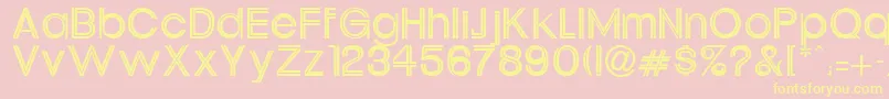 UrsulineRegular Font – Yellow Fonts on Pink Background