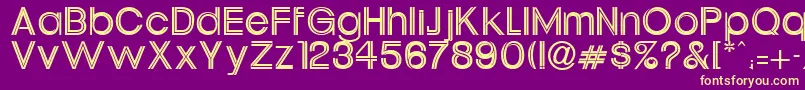 UrsulineRegular Font – Yellow Fonts on Purple Background