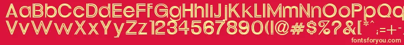 UrsulineRegular Font – Yellow Fonts on Red Background
