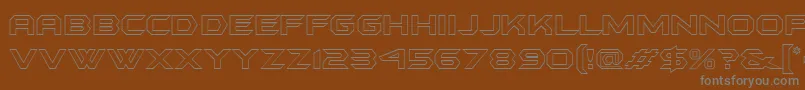 Batmfo-Schriftart – Graue Schriften auf braunem Hintergrund