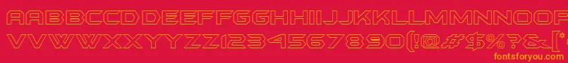 Batmfo Font – Orange Fonts on Red Background