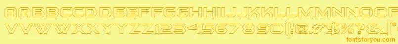 Batmfo Font – Orange Fonts on Yellow Background