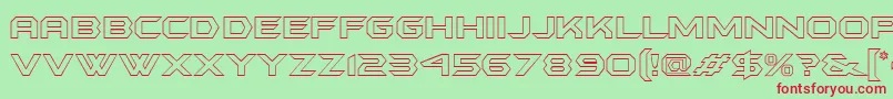 Batmfo Font – Red Fonts on Green Background