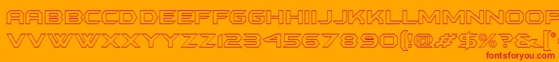 Batmfo Font – Red Fonts on Orange Background