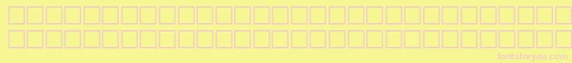 Glefwf-fontti – vaaleanpunaiset fontit keltaisella taustalla