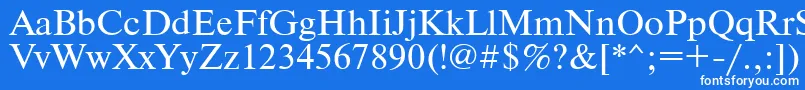 フォントTimeset105n – 青い背景に白い文字