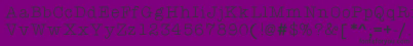 Kbyourejustmytypethin-Schriftart – Schwarze Schriften auf violettem Hintergrund