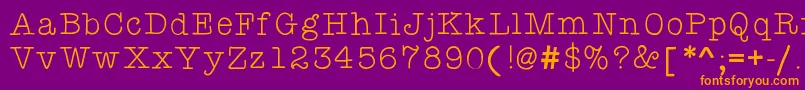 Police Kbyourejustmytypethin – polices orange sur fond violet