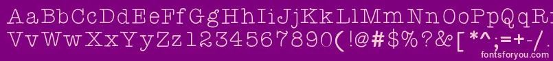Kbyourejustmytypethin-Schriftart – Rosa Schriften auf violettem Hintergrund