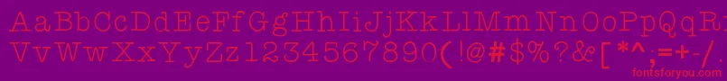 fuente Kbyourejustmytypethin – Fuentes Rojas Sobre Fondo Morado