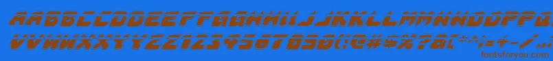 Astropolislaai Font – Brown Fonts on Blue Background