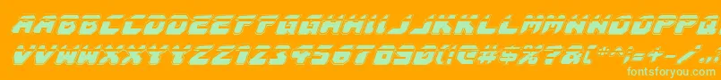 Astropolislaai Font – Green Fonts on Orange Background