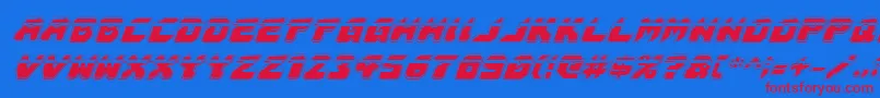 Шрифт Astropolislaai – красные шрифты на синем фоне