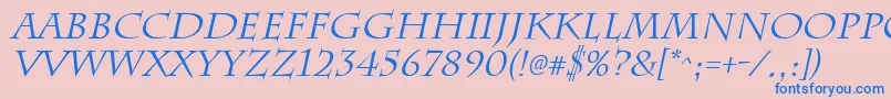 fuente ChattsworthItalic – Fuentes Azules Sobre Fondo Rosa