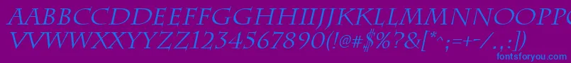 fuente ChattsworthItalic – Fuentes Azules Sobre Fondo Morado