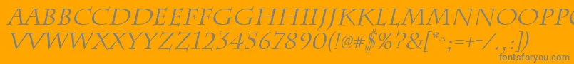 ChattsworthItalic Font – Gray Fonts on Orange Background