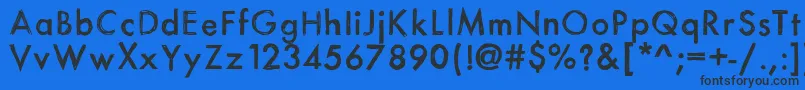 Itsasketch-fontti – mustat fontit sinisellä taustalla