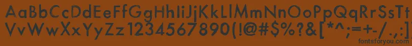 Itsasketch-fontti – mustat fontit ruskealla taustalla