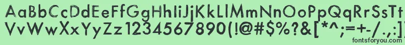 Itsasketch-fontti – mustat fontit vihreällä taustalla