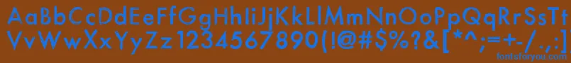 Itsasketch-fontti – siniset fontit ruskealla taustalla