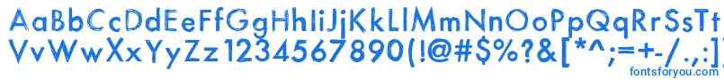 Itsasketch-fontti – siniset fontit valkoisella taustalla