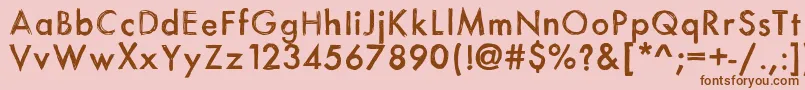 Шрифт Itsasketch – коричневые шрифты на розовом фоне