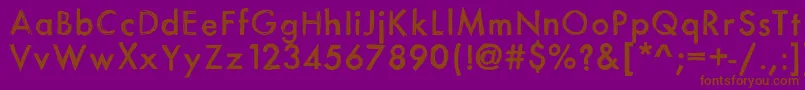 Itsasketch-fontti – ruskeat fontit violetilla taustalla