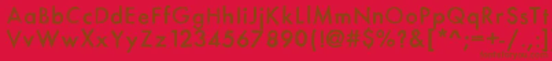 Itsasketch-fontti – ruskeat fontit punaisella taustalla