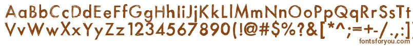 Itsasketch-fontti – ruskeat fontit valkoisella taustalla