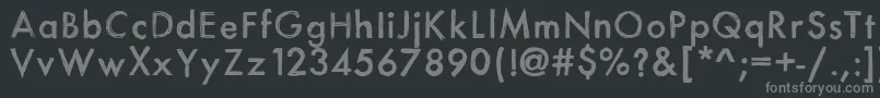 Шрифт Itsasketch – серые шрифты на чёрном фоне
