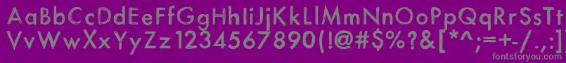 フォントItsasketch – 紫の背景に灰色の文字