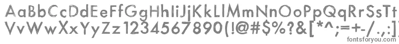フォントItsasketch – 白い背景に灰色の文字
