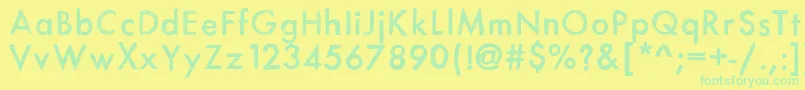 Itsasketch-fontti – vihreät fontit keltaisella taustalla