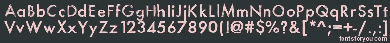 Шрифт Itsasketch – розовые шрифты на чёрном фоне